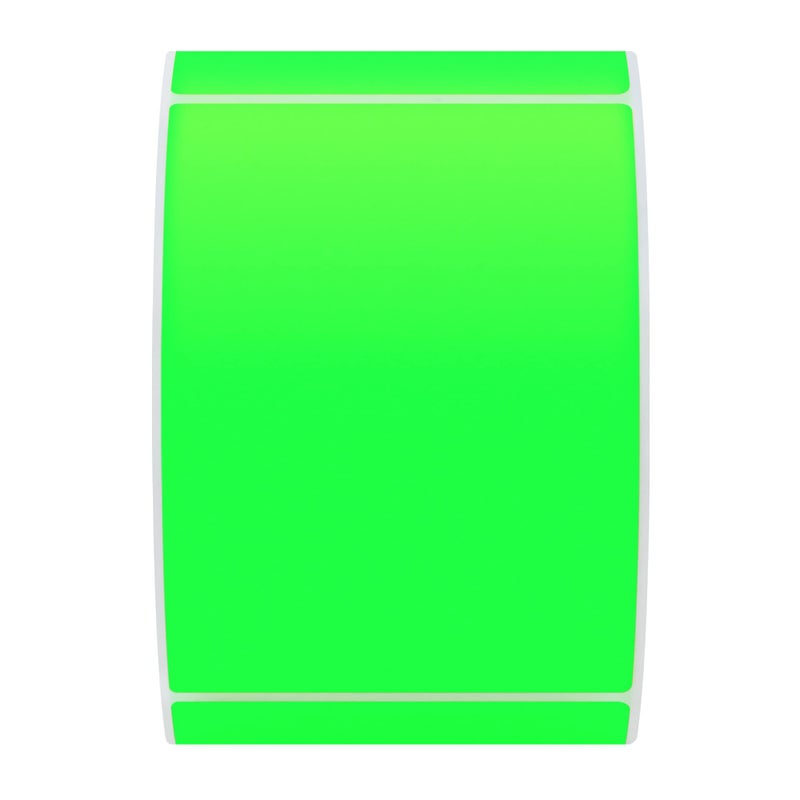 Hybsk 2x3 Inch 300pcs Fluorescent Green Sticker Rectangle Blank Color Coding Neon Labels for Office Organization Shipping Warehouse Labeling (Fluorescent Green) - Image 2